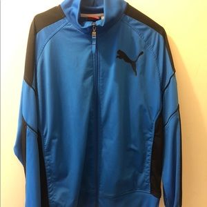 Blue men's large puma track jacket